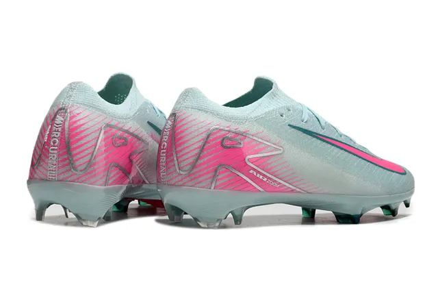 Nike Mercurial Vapor Gray Pink Low-Cut Knit Upper Translucent Outsole Firm-Ground Soccer Shoes 5