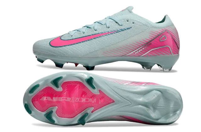 Nike Mercurial Vapor Gray Pink Low-Cut Knit Upper Translucent Outsole Firm-Ground Soccer Shoes 6