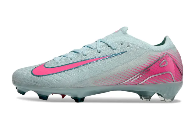 Nike Mercurial Vapor Gray Pink Low-Cut Knit Upper Translucent Outsole Firm-Ground Soccer Shoes 7