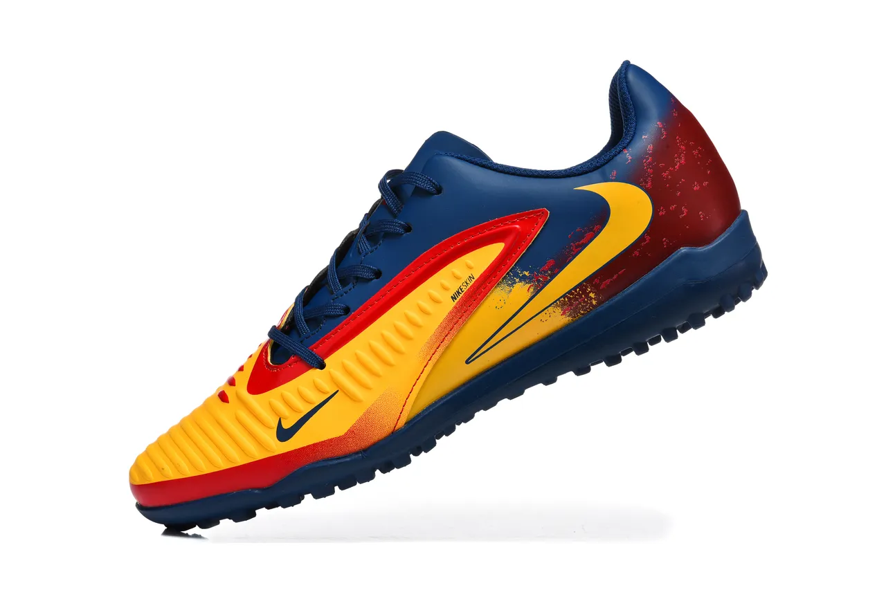 Nike Mercurial Vapor Bleu Marine Jaune A Faible Hauteur Superior Synthétique Clous Moldés Gazon Chaussures De Football 4