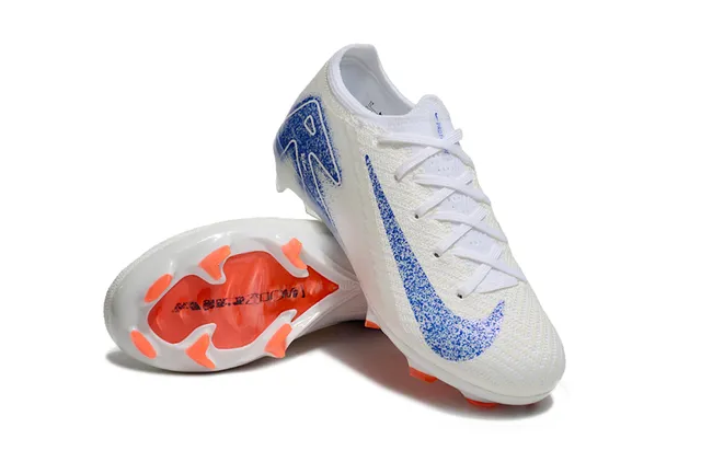 Nike Mercurial Vapor Ronaldo White Blue Orange Firm-Ground Soccer Shoes 4