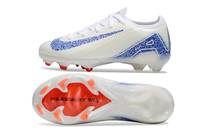 Nike Mercurial Vapor Ronaldo White Blue Orange Firm-Ground Soccer Shoes 6