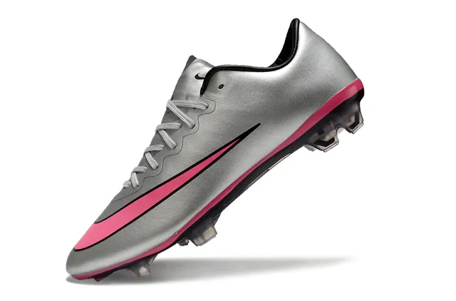 Nike Mercurial Vapor Silver Pink Firm-Ground Soccer Shoes 3