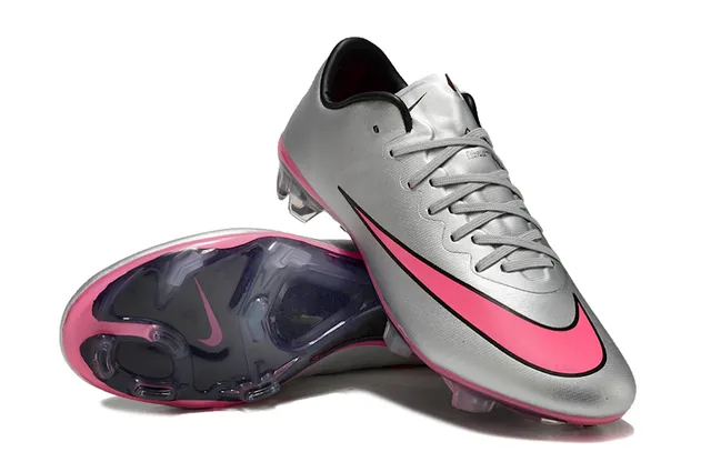 Nike Mercurial Vapor Silver Pink Firm-Ground Soccer Shoes 4