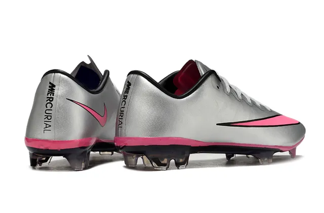 Nike Mercurial Vapor Silver Pink Firm-Ground Soccer Shoes 5