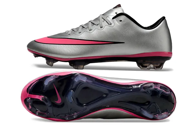 Nike Mercurial Vapor Silver Pink Firm-Ground Soccer Shoes 6