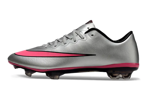 Nike Mercurial Vapor Silver Pink Firm-Ground Soccer Shoes 7
