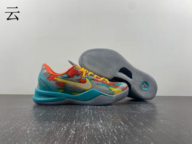 Nike Multicolor Abstract Print Upper Mesh And Synthetic Overlay Construction Basketball Shoes 3