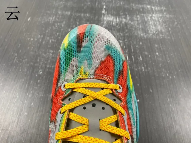 Nike Multicolor Abstract Print Upper Mesh And Synthetic Overlay Construction Basketball Shoes 12