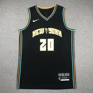 Nike New York Liberty Nike Rebel Edition Black/Gold Basketball Jersey
