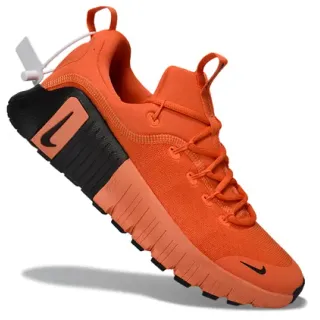 Nike Orange Black Knit Upper Segmented Rubber Outsole Lifestyle Sneakers