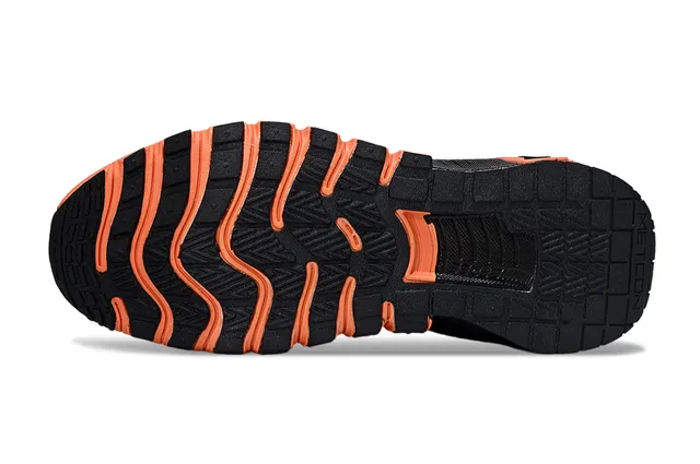 Nike Orange Black Knit Upper Segmented Rubber Outsole Lifestyle Sneakers 5