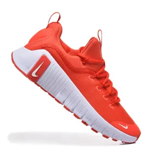 Nike Orange White Sculpted Ribbed Midsole Knit Upper Lifestyle Sneakers