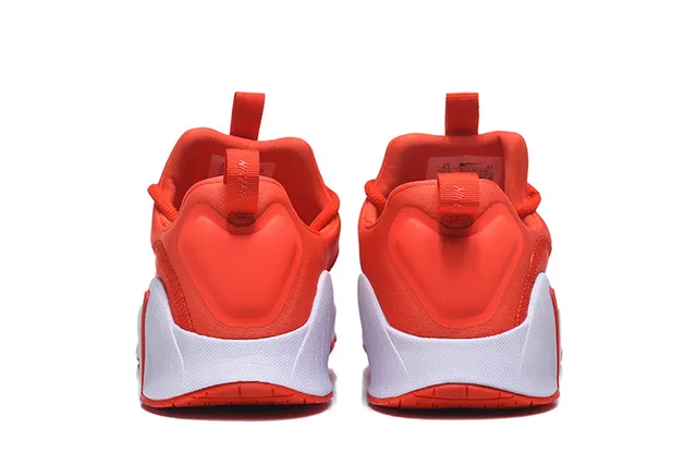 Nike Orange White Sculpted Ribbed Midsole Knit Upper Lifestyle Sneakers 4