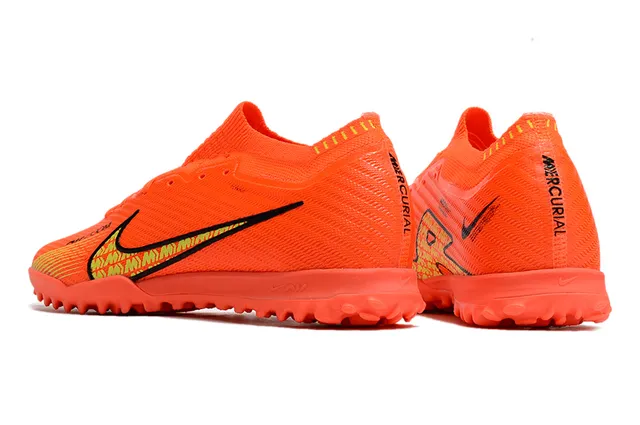 Nike Naranja Amarillo Parte superior de punto Ajuste dinámico Cuello Zapatos de fútbol turf 4