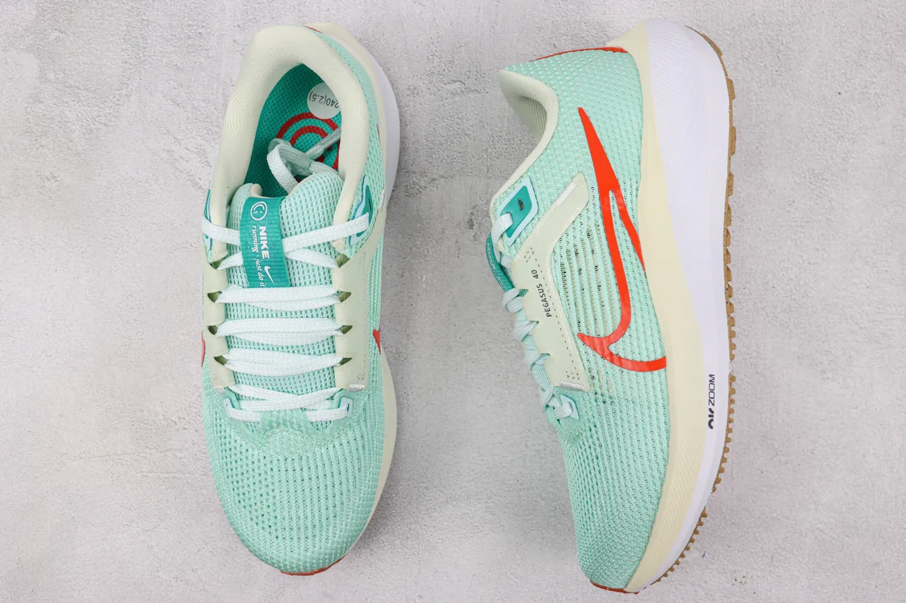 Nike Pegasus 40 Mint Green Red Running Shoes 3