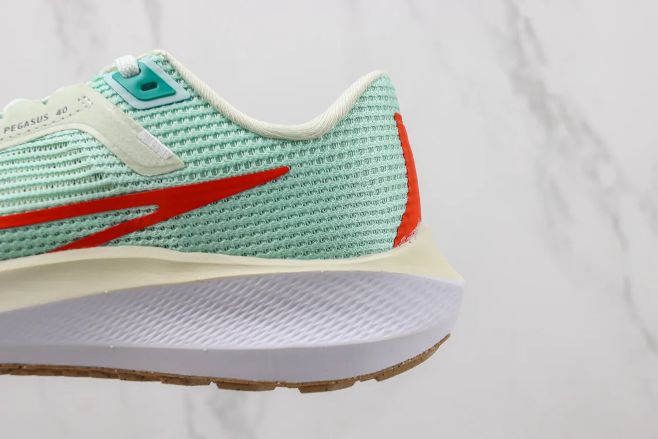 Nike Pegasus 40 Mint Green Red Running Shoes 7