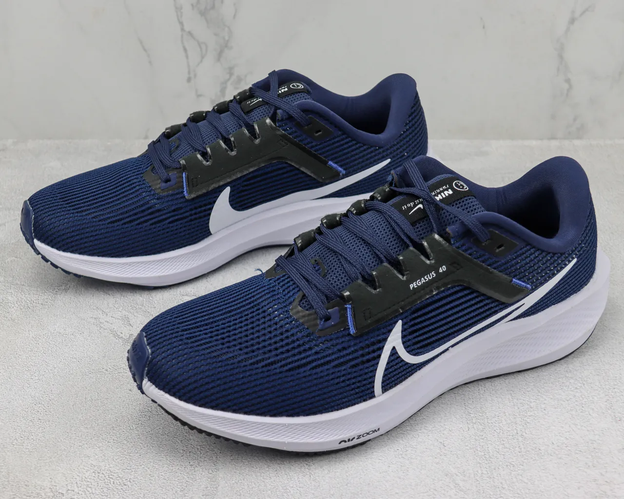 Nike Pegasus 40 Navy Blue White Running Shoes 4