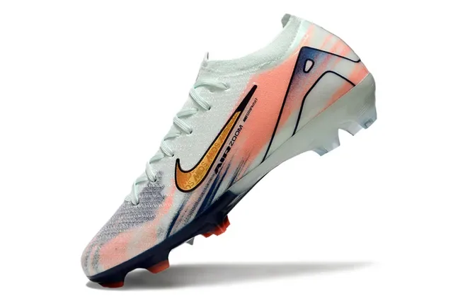 Nike Phantom GT Air Zoom Chaussures de football Blanc Pêche Marine Terrain ferme 3