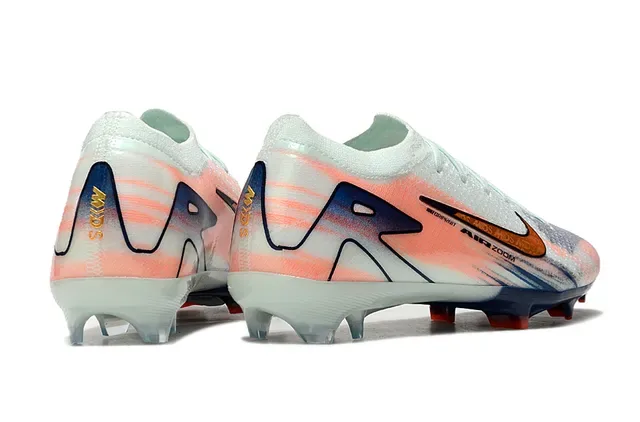 Nike Phantom GT Air Zoom Chaussures de football Blanc Pêche Marine Terrain ferme 5