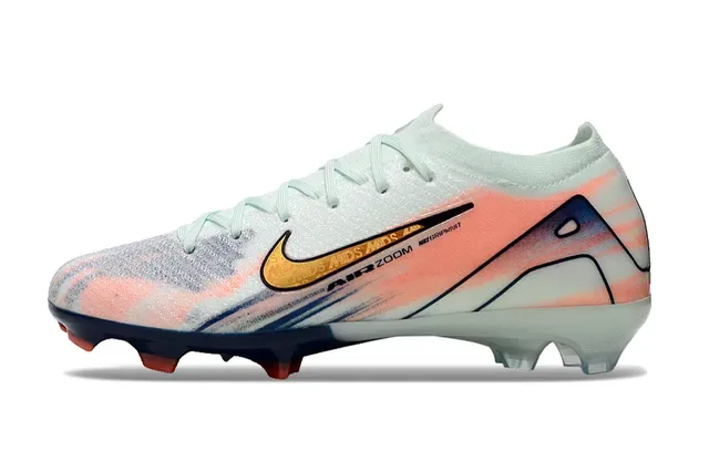 Nike Phantom GT Air Zoom Chaussures de football Blanc Pêche Marine Terrain ferme 7