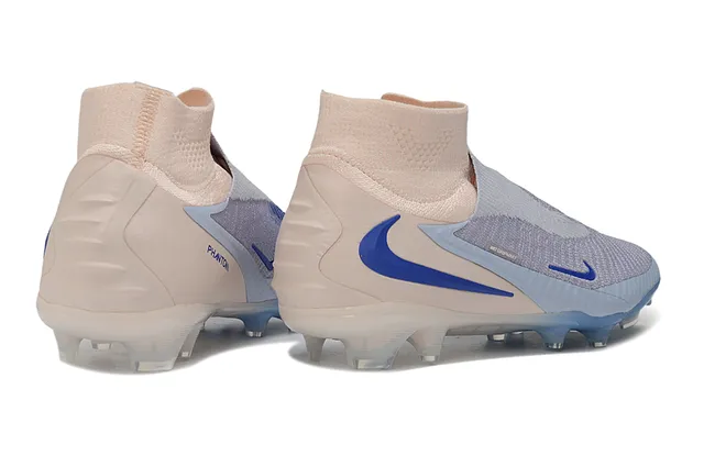 Nike Phantom GT Beige Blue Sock-Fit Collar Flyknit Upper Firm-Ground Soccer Shoes 15