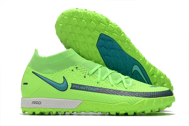 Nike Phantom GT Preto Dourado Colar Ajuste de Meia Faixa Metálica Gramado Sapatos de Futebol 9