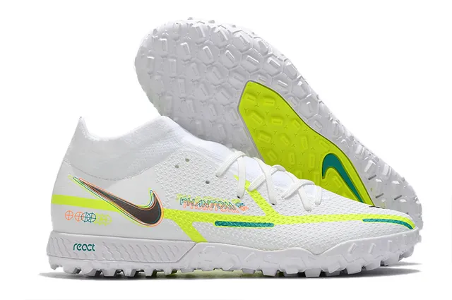 Nike Phantom GT Preto Dourado Colar Ajuste de Meia Faixa Metálica Gramado Sapatos de Futebol 18