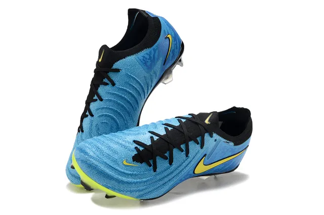 Nike Phantom GT নীল হলুদ নিম্ন-কাট সক-ফিট কলার ফার্ম-গ্রাউন্ড ফুটবল জুতা 2