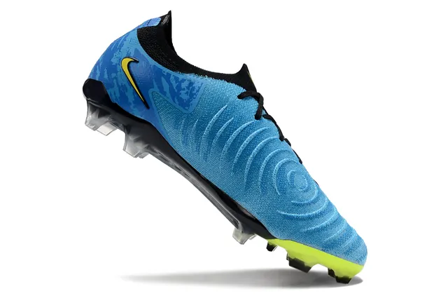 Nike Phantom GT নীল হলুদ নিম্ন-কাট সক-ফিট কলার ফার্ম-গ্রাউন্ড ফুটবল জুতা 3
