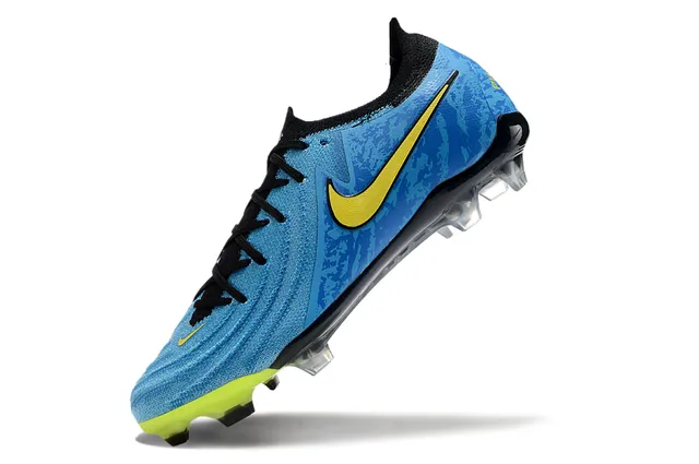 Nike Phantom GT নীল হলুদ নিম্ন-কাট সক-ফিট কলার ফার্ম-গ্রাউন্ড ফুটবল জুতা 4
