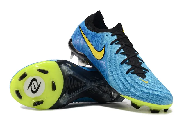 Nike Phantom GT নীল হলুদ নিম্ন-কাট সক-ফিট কলার ফার্ম-গ্রাউন্ড ফুটবল জুতা 5