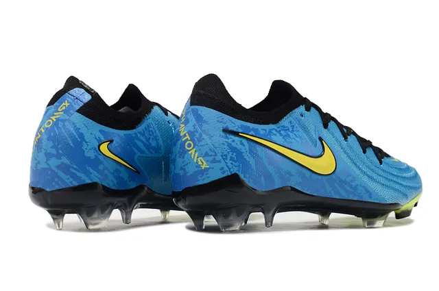 Nike Phantom GT নীল হলুদ নিম্ন-কাট সক-ফিট কলার ফার্ম-গ্রাউন্ড ফুটবল জুতা 6