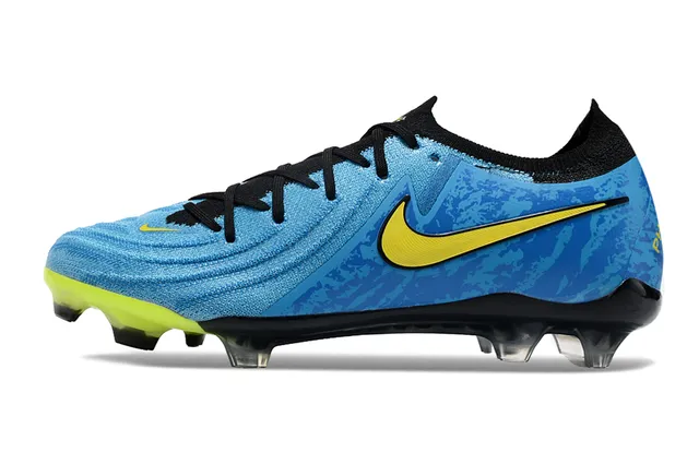 Nike Phantom GT নীল হলুদ নিম্ন-কাট সক-ফিট কলার ফার্ম-গ্রাউন্ড ফুটবল জুতা 7