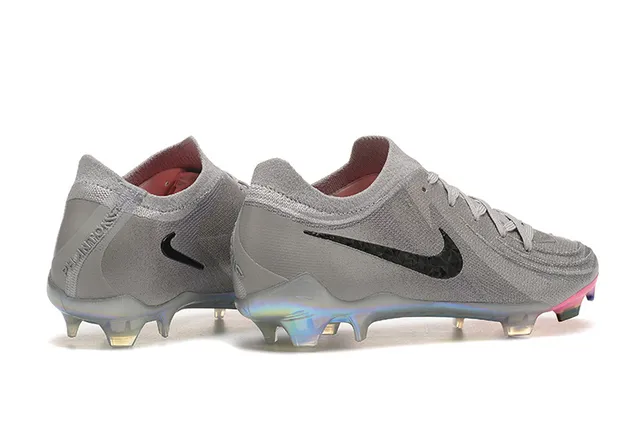 Nike Phantom GT ग्रे पिंक Sock-Fit Knit Upper Asymmetric Lacing Firm-Ground सोकर शूज 2