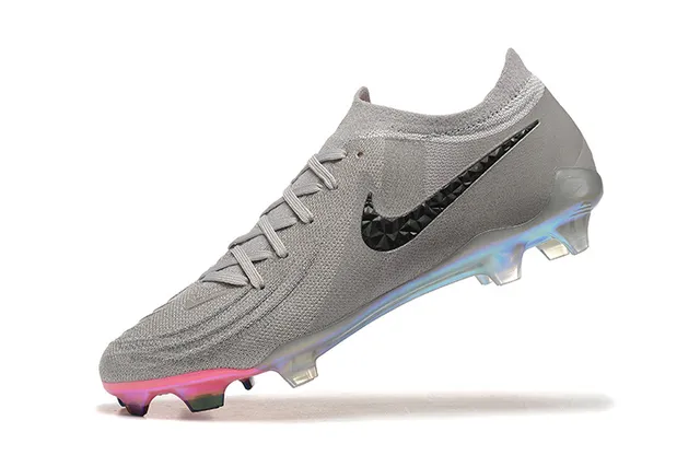 Nike Phantom GT ग्रे पिंक Sock-Fit Knit Upper Asymmetric Lacing Firm-Ground सोकर शूज 5