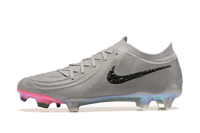 Nike Phantom GT ग्रे पिंक Sock-Fit Knit Upper Asymmetric Lacing Firm-Ground सोकर शूज 10