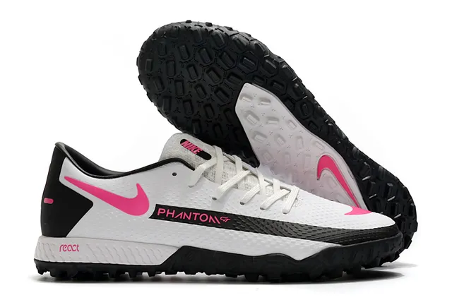 Nike Phantom GT Verde Azul Sapatos de Futebol para Relva de Corte Baixo com Colar de Ajuste a Meia, Parte Superior Sintética Texturizada 4