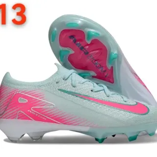 Nike Phantom GT Pink Blue Knit Upper Asymmetrical Lacing Firm-Ground Soccer Shoes