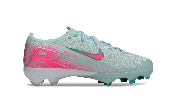 Nike Phantom GT Pink Blue Knit Upper Asymmetrical Lacing Firm-Ground Soccer Shoes 2