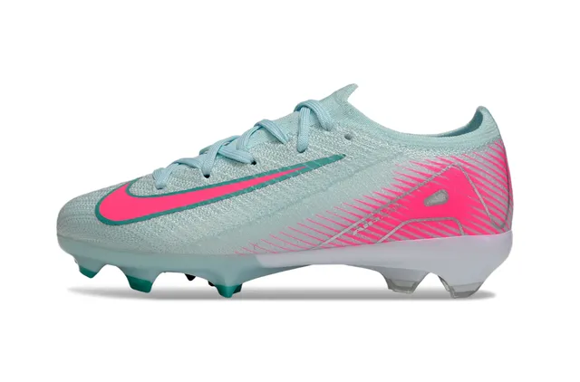 Nike Phantom GT Pink Blue Knit Upper Asymmetrical Lacing Firm-Ground Soccer Shoes 4