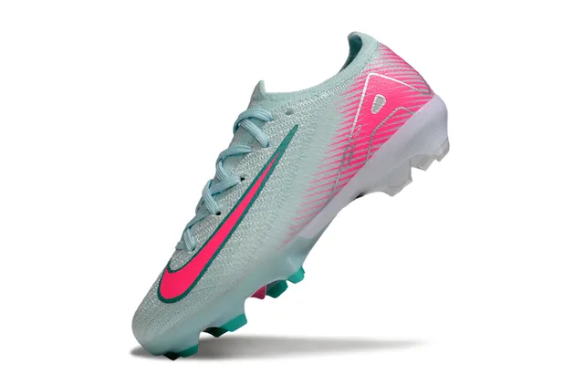 Nike Phantom GT Pink Blue Knit Upper Asymmetrical Lacing Firm-Ground Soccer Shoes 6