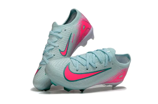 Nike Phantom GT Pink Blue Knit Upper Asymmetrical Lacing Firm-Ground Soccer Shoes 7