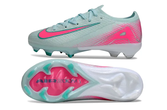 Nike Phantom GT Pink Blue Knit Upper Asymmetrical Lacing Firm-Ground Soccer Shoes 8