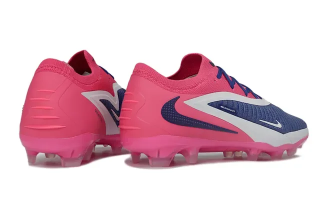 Nike Phantom GT وردي بحري أحذية كرة القدم upper محبوك تغطية غير متماثلة أرضية صلبة 5