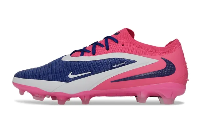 Nike Phantom GT وردي بحري أحذية كرة القدم upper محبوك تغطية غير متماثلة أرضية صلبة 7
