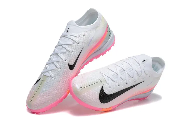 Nike Phantom GT White Pink Knit Upper Gradient Iridescent Overlay Turf Soccer Shoes 3