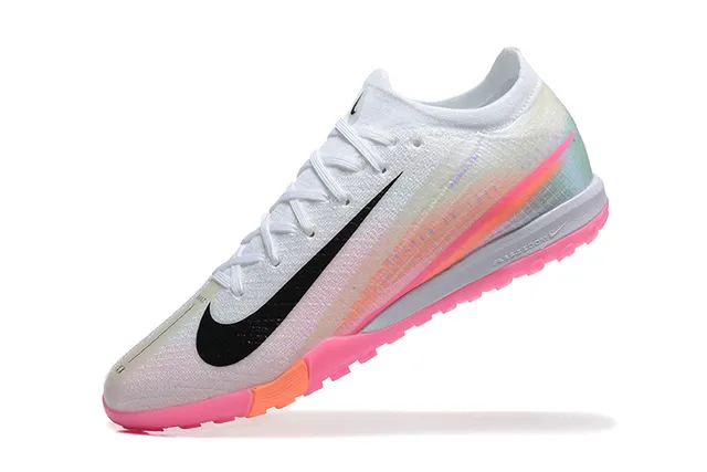 Nike Phantom GT White Pink Knit Upper Gradient Iridescent Overlay Turf Soccer Shoes 5
