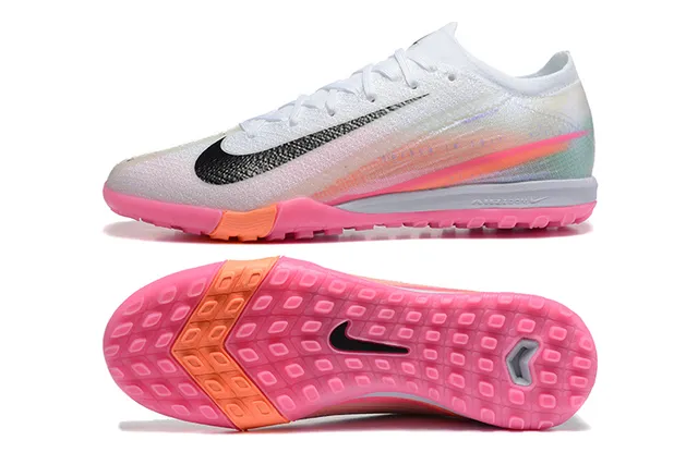 Nike Phantom GT White Pink Knit Upper Gradient Iridescent Overlay Turf Soccer Shoes 9