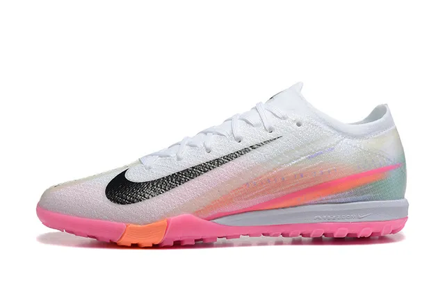 Nike Phantom GT White Pink Knit Upper Gradient Iridescent Overlay Turf Soccer Shoes 10